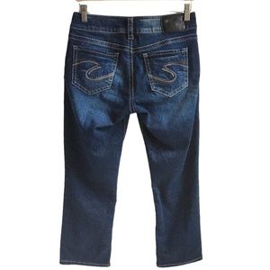 Silver Jeans Suki Mid Capri Dark Wash Denim Jeans 28